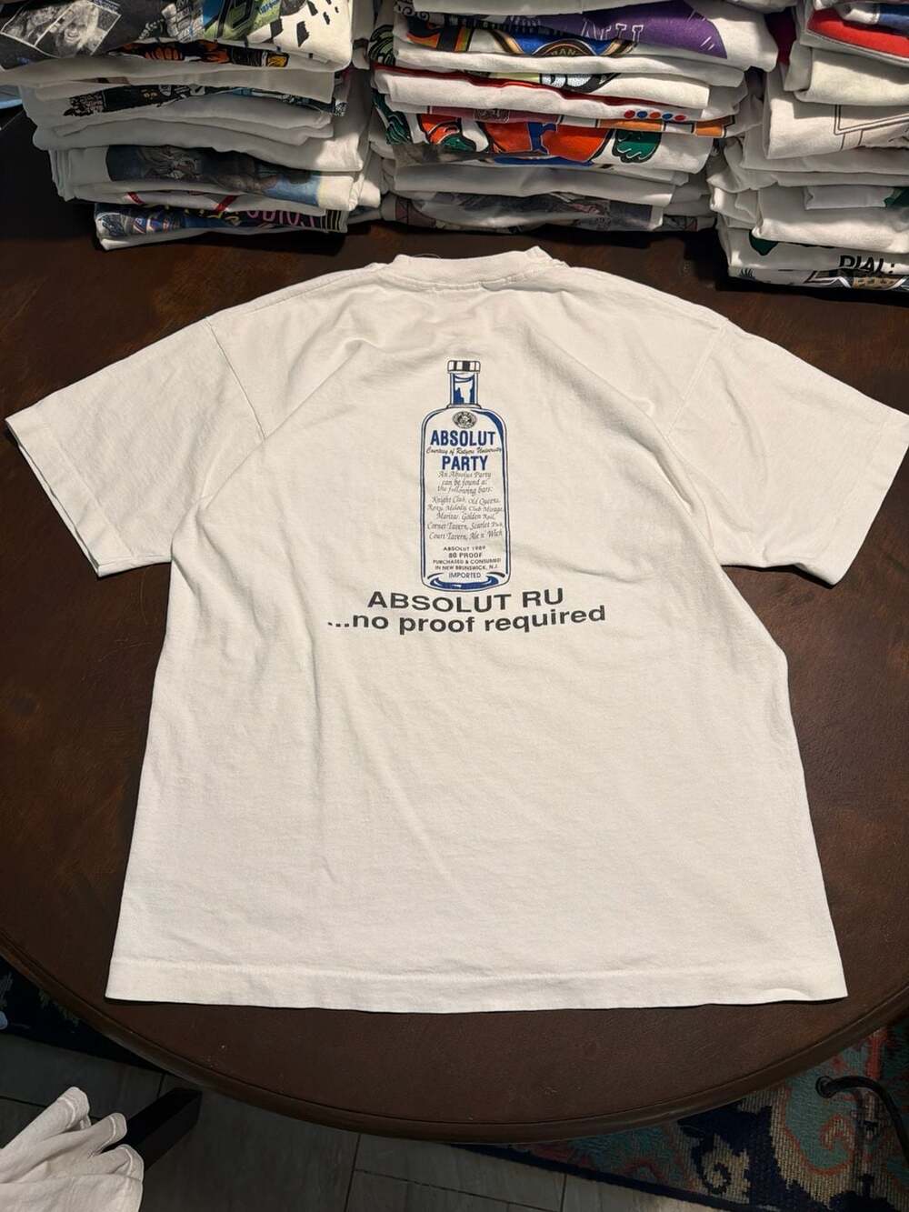 Vintage 1989 Absolut RU Rutgers University Promo Vodka Tee Single Stitch
